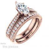 Marquise Cut Forever Brilliant Moissanite Engagement Ring #GTJ1049-marquise-fb-r
