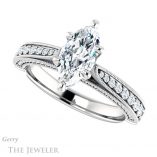 Marquise Cut Forever Brilliant Moissanite Engagement Ring #GTJ1049-marquise-fb-w