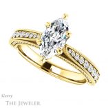Marquise Cut Forever Brilliant Moissanite Engagement Ring #GTJ1049-marquise-fb-y