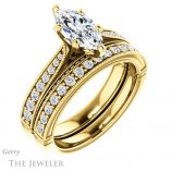 Marquise Cut Forever Brilliant Moissanite Engagement Ring #GTJ1049-marquise-fb-y