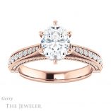 Oval Shaped Forever One Moissanite Engagement Ring #GTJ1049-oval-fo-r 1 Oval Shaped Forever One Moissanite Engagement Ring #GTJ1049-oval-fo-r