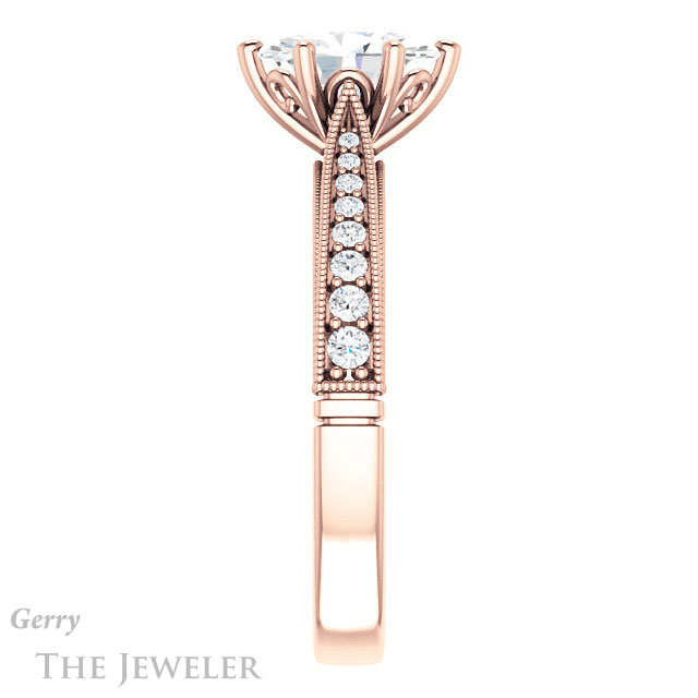 Oval Shaped Forever One Moissanite Engagement Ring #GTJ1049-oval-fo-r 3 Oval Shaped Forever One Moissanite Engagement Ring #GTJ1049-oval-fo-r