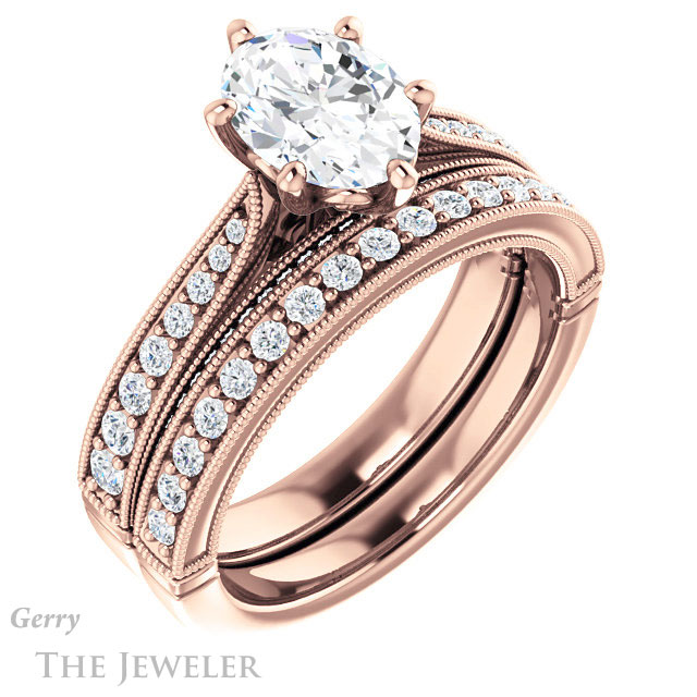 Oval Shaped Forever One Moissanite Engagement Ring #GTJ1049-oval-fo-r 6 Oval Shaped Forever One Moissanite Engagement Ring #GTJ1049-oval-fo-r