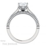 Oval Shaped Forever One Moissanite Engagement Ring #GTJ1049-oval-fo-w