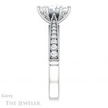 Oval Shaped Forever One Moissanite Engagement Ring #GTJ1049-oval-fo-w