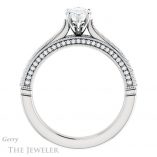 Pear Shaped Forever Brilliant Moissanite Engagement Ring #GTJ1049-pear-fb-w