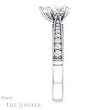 Pear Shaped Forever Brilliant Moissanite Engagement Ring #GTJ1049-pear-fb-w