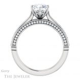 Round Cut Forever One Moissanite Engagement Ring #GTJ1049-round-fo-w 2 Round Cut Forever One Moissanite Engagement Ring #GTJ1049-round-fo-w