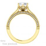 Round Cut Forever One Moissanite Engagement Ring #GTJ1049-round-fo-y 2 Round Cut Forever One Moissanite Engagement Ring #GTJ1049-round-fo-y