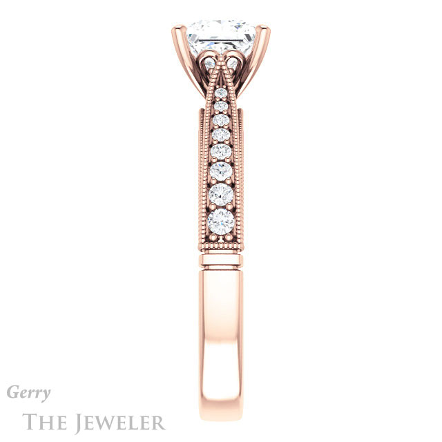 Princess Cut Forever One Moissanite Engagement Ring #GTJ1049-square-fo-r 3 Princess Cut Forever One Moissanite Engagement Ring #GTJ1049-square-fo-r