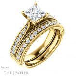 Princess Cut Forever One Moissanite Engagement Ring #GTJ1049-square-fo-y