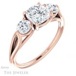 Cushion Cut Forever One Moissanite Engagement Ring #GTJ1050-cushion-fo-r 4 Cushion Cut Forever One Moissanite Engagement Ring #GTJ1050-cushion-fo-r