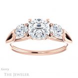 Cushion Cut Forever One Moissanite Engagement Ring #GTJ1050-cushion-fo-r 1 Cushion Cut Forever One Moissanite Engagement Ring #GTJ1050-cushion-fo-r