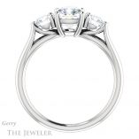 Cushion Cut Forever One Moissanite Engagement Ring #GTJ1050-cushion-fo-w 2 Cushion Cut Forever One Moissanite Engagement Ring #GTJ1050-cushion-fo-w
