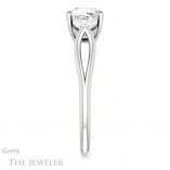 Cushion Cut Forever One Moissanite Engagement Ring #GTJ1050-cushion-fo-w 3 Cushion Cut Forever One Moissanite Engagement Ring #GTJ1050-cushion-fo-w
