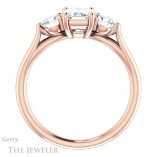 Emerald Cut Forever One Moissanite Engagement Ring #GTJ1050-emerald-fb-r 2 Emerald Cut Forever Brilliant Moissanite Engagement Ring #GTJ1050-emerald-fb-r