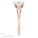 Emerald Cut Forever One Moissanite Engagement Ring #GTJ1050-emerald-fb-r 3 Emerald Cut Forever Brilliant Moissanite Engagement Ring #GTJ1050-emerald-fb-r