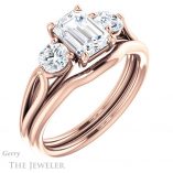 Emerald Cut Forever One Moissanite Engagement Ring #GTJ1050-emerald-fb-r 6 Emerald Cut Forever Brilliant Moissanite Engagement Ring #GTJ1050-emerald-fb-r