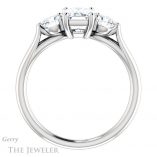 Emerald Cut Forever One Moissanite Engagement Ring #GTJ1050-emerald-fb-w 2 Emerald Cut Forever Brilliant Moissanite Engagement Ring #GTJ1050-emerald-fb-w