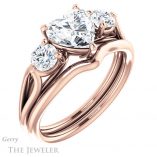 Heart Shaped Forever One Moissanite Engagement Ring #GTJ1050-heart-fb-r 6 Heart Shaped Forever Brilliant Moissanite Engagement Ring #GTJ1050-heart-fb-r