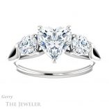 Heart Shaped Forever Brilliant Moissanite Engagement Ring #GTJ1050-heart-fb-w