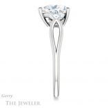Heart Shaped Forever Brilliant Moissanite Engagement Ring #GTJ1050-heart-fb-w