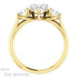 Heart Shaped Forever One Moissanite Engagement Ring #GTJ1050-heart-fb-y 2 Heart Shaped Forever Brilliant Moissanite Engagement Ring #GTJ1050-heart-fb-y