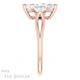 Marquise Cut Forever One Moissanite Engagement Ring #GTJ1050-marquise-fb-r 3 Marquise Cut Forever Brilliant Moissanite Engagement Ring #GTJ1050-marquise-fb-r
