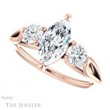 Marquise Cut Forever One Moissanite Engagement Ring #GTJ1050-marquise-fb-r 5 Marquise Cut Forever Brilliant Moissanite Engagement Ring #GTJ1050-marquise-fb-r