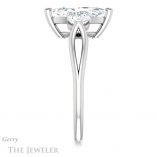 Marquise Cut Forever One Moissanite Engagement Ring #GTJ1050-marquise-fb-w 3 Marquise Cut Forever Brilliant Moissanite Engagement Ring #GTJ1050-marquise-fb-w