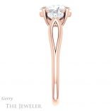 Oval Shaped Forever One Moissanite Engagement Ring #GTJ1050-oval-fo-r