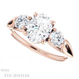 Oval Shaped Forever One Moissanite Engagement Ring #GTJ1050-oval-fo-r