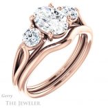 Oval Shaped Forever One Moissanite Engagement Ring #GTJ1050-oval-fo-r