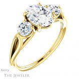 Oval Shaped Forever One Moissanite Engagement Ring #GTJ1050-oval-fo-y 4 Oval Shaped Forever One Moissanite Engagement Ring #GTJ1050-oval-fo-y