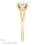 Oval Shaped Forever One Moissanite Engagement Ring #GTJ1050-oval-fo-y 3 Oval Shaped Forever One Moissanite Engagement Ring #GTJ1050-oval-fo-y