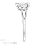 Pear Shaped Forever Brilliant Moissanite Engagement Ring #GTJ1050-pear-fb-w