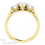 Pear Shaped Forever One Moissanite Engagement Ring #GTJ1050-pear-fb-y 2 Pear Shaped Forever Brilliant Moissanite Engagement Ring #GTJ1050-pear-fb-y