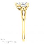 Pear Shaped Forever One Moissanite Engagement Ring #GTJ1050-pear-fb-y 3 Pear Shaped Forever Brilliant Moissanite Engagement Ring #GTJ1050-pear-fb-y