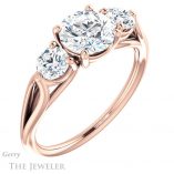 Round Cut Forever One Moissanite Engagement Ring #GTJ1050-round-fo-r 4 Round Cut Forever One Moissanite Engagement Ring #GTJ1050-round-fo-r