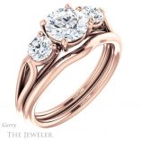 Round Cut Forever One Moissanite Engagement Ring #GTJ1050-round-fo-r 6 Round Cut Forever One Moissanite Engagement Ring #GTJ1050-round-fo-r