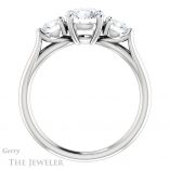 Round Cut Forever One Moissanite Engagement Ring #GTJ1050-round-fo-w 2 Round Cut Forever One Moissanite Engagement Ring #GTJ1050-round-fo-w