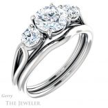 Round Cut Forever One Moissanite Engagement Ring #GTJ1050-round-fo-w 6 Round Cut Forever One Moissanite Engagement Ring #GTJ1050-round-fo-w