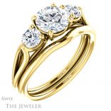 Round Cut Forever One Moissanite Engagement Ring #GTJ1050-round-fo-y 6 Round Cut Forever One Moissanite Engagement Ring #GTJ1050-round-fo-y