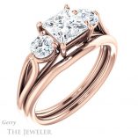 Princess Cut Forever One Moissanite Engagement Ring #GTJ1050-square-fo-r 6 Princess Cut Forever One Moissanite Engagement Ring #GTJ1050-square-fo-r