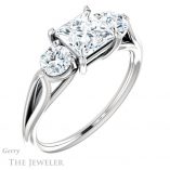 Princess Cut Forever One Moissanite Engagement Ring #GTJ1050-square-fo-w 4 Princess Cut Forever One Moissanite Engagement Ring #GTJ1050-square-fo-w
