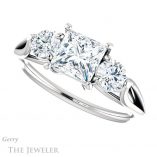 Princess Cut Forever One Moissanite Engagement Ring #GTJ1050-square-fo-w 5 Princess Cut Forever One Moissanite Engagement Ring #GTJ1050-square-fo-w
