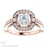 Cushion Cut Forever One Moissanite Engagement Ring #GTJ1051-cushion-fo-r 1 Cushion Cut Forever One Moissanite Engagement Ring #GTJ1051-cushion-fo-r