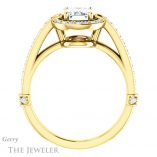 Emerald Cut Forever Brilliant Moissanite Engagement Ring #GTJ1051-emerald-fb-y