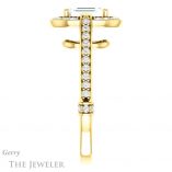 Emerald Cut Forever Brilliant Moissanite Engagement Ring #GTJ1051-emerald-fb-y