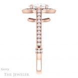 Oval Shaped Forever One Moissanite Engagement Ring #GTJ1051-oval-fo-r